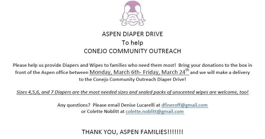  Aspen PFA Diaper Drive Flyer